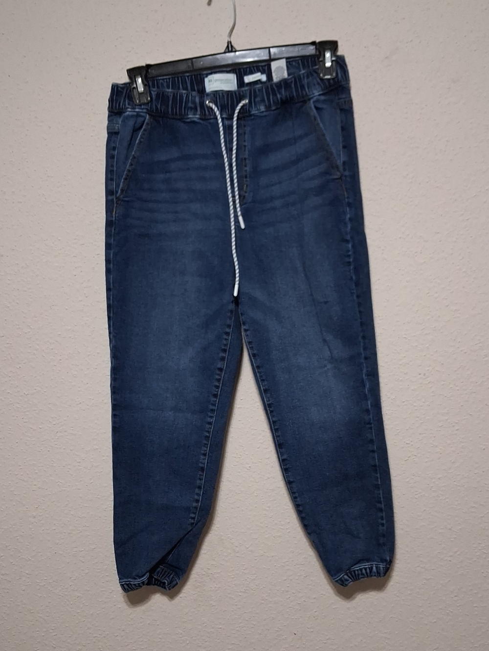 Celebrity Pink Blue Denim Drawstring Joggers